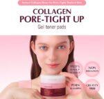EQQUALBERRY Collagen Pore-Tight Up Gel Toner Pads – Korean Pore-Tightening Jelly 60Pad - Image 2